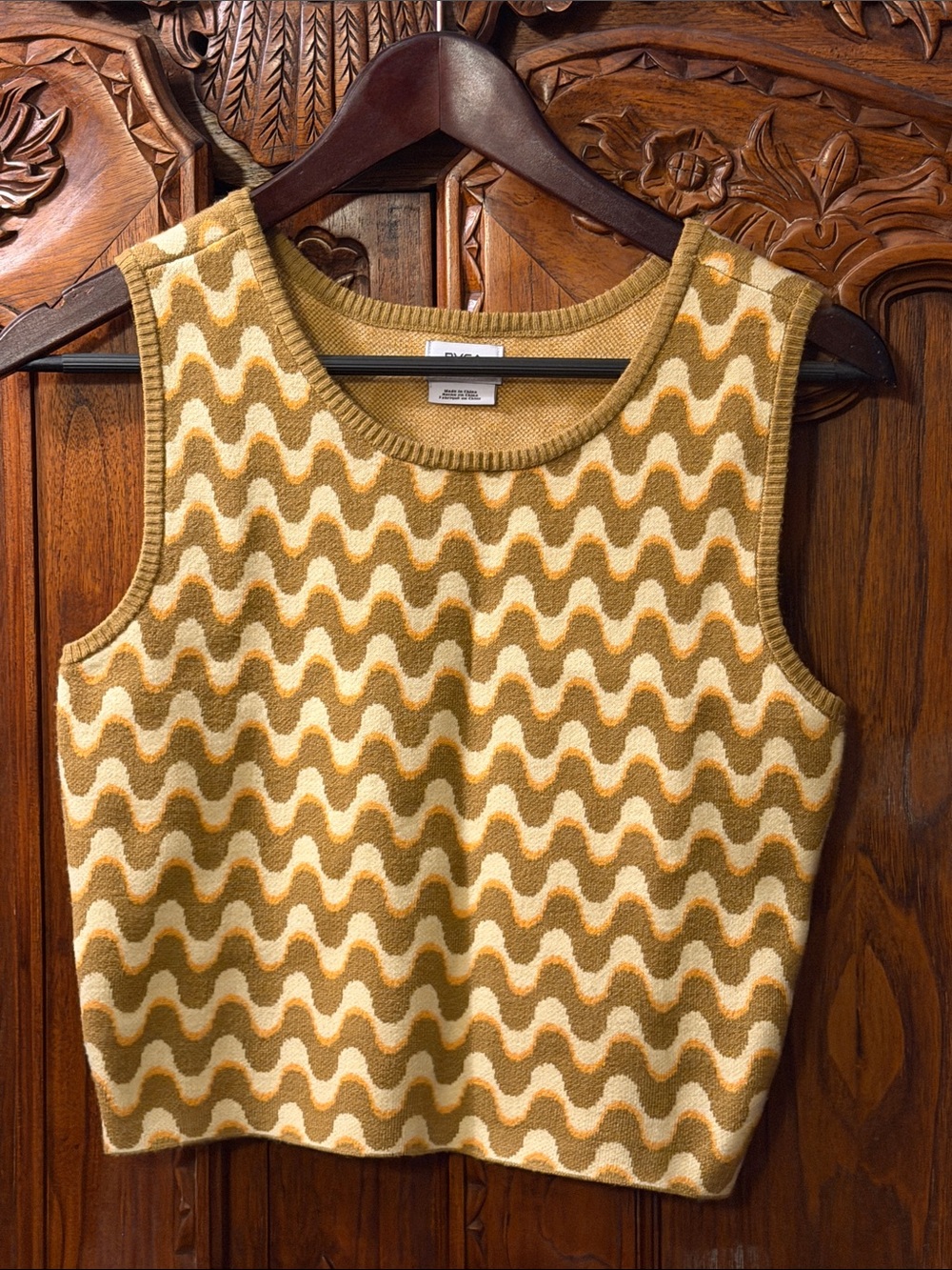RVCA Retro Inspired Wavy Knit Tank